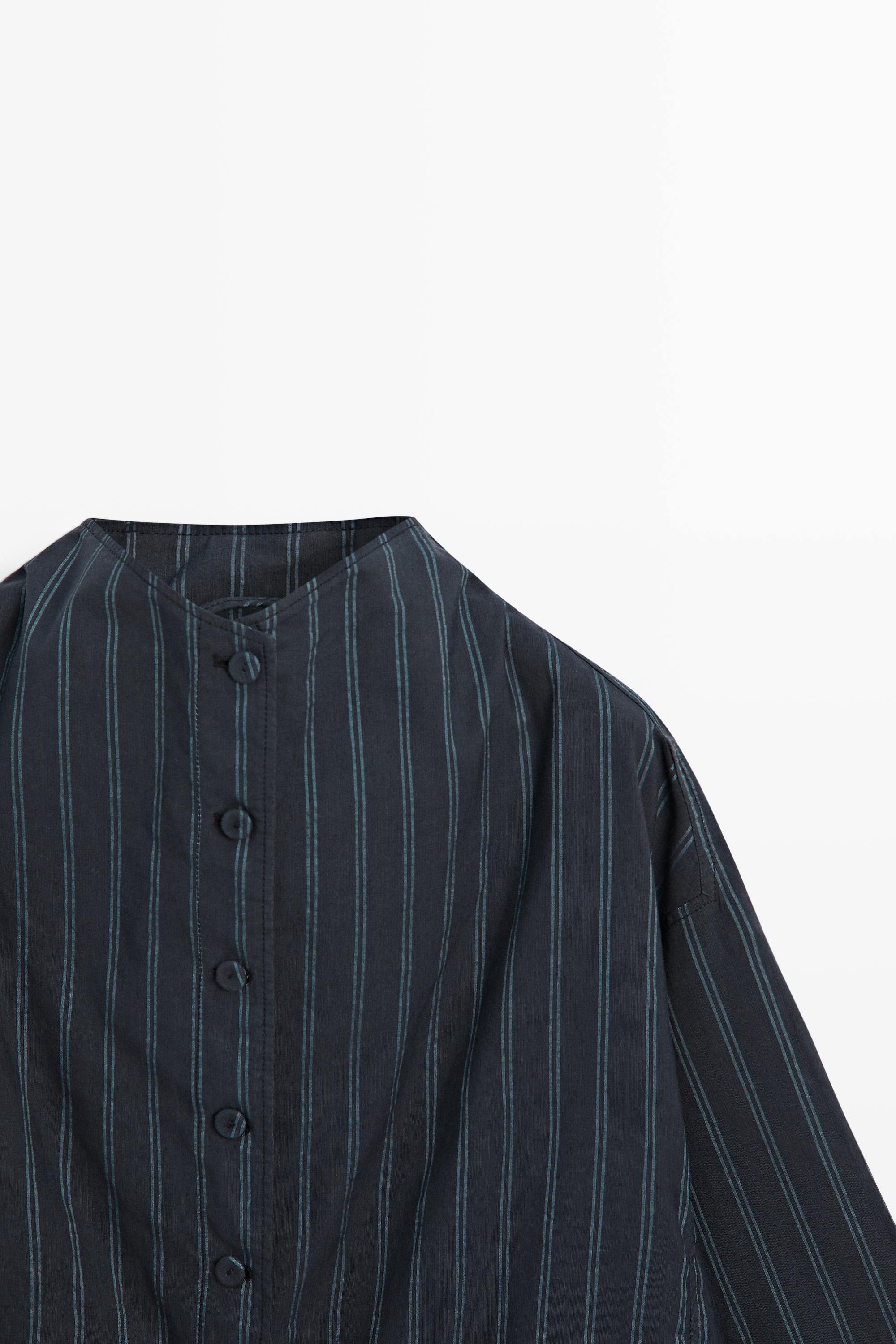 Striped high neck bomber jacket